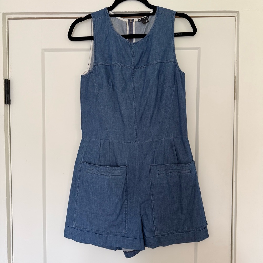 Theory Hadrine Denim Romper